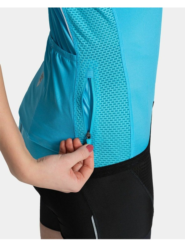 Kilpi Svijetloplava ženska sportska majica s patentnim zatvaračem Kilpi CORRIDOR