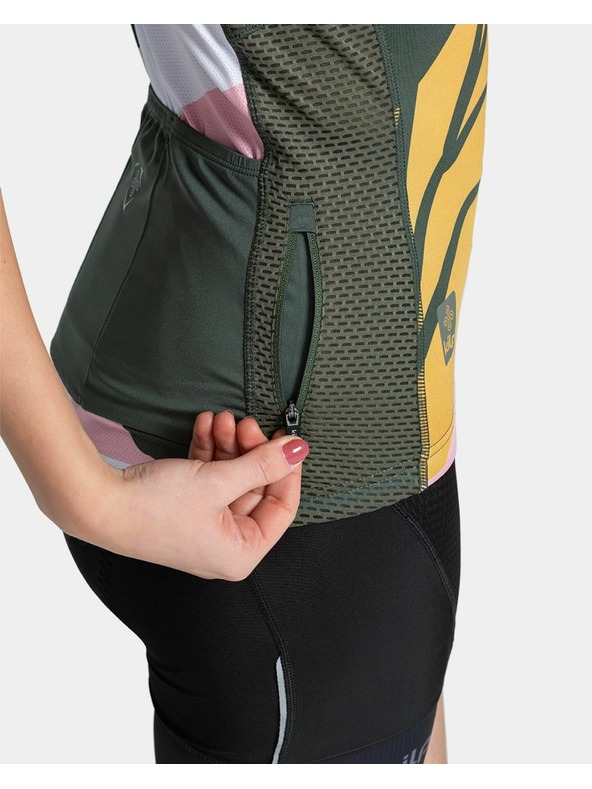 Kilpi Zeleno-ružičasta ženska sportska majica s patentnim zatvaračem Kilpi RITAEL