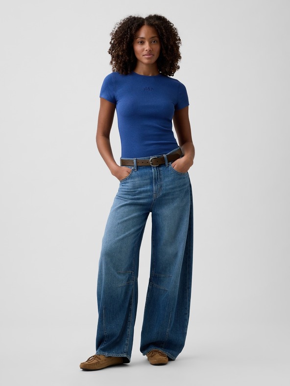 GAP Rebrasta majica s logom GAP