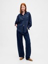GAP Oversize džínová košile s logem Big Shirt UltraSoft GAP