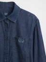 GAP Oversize džínová košile s logem Big Shirt UltraSoft GAP