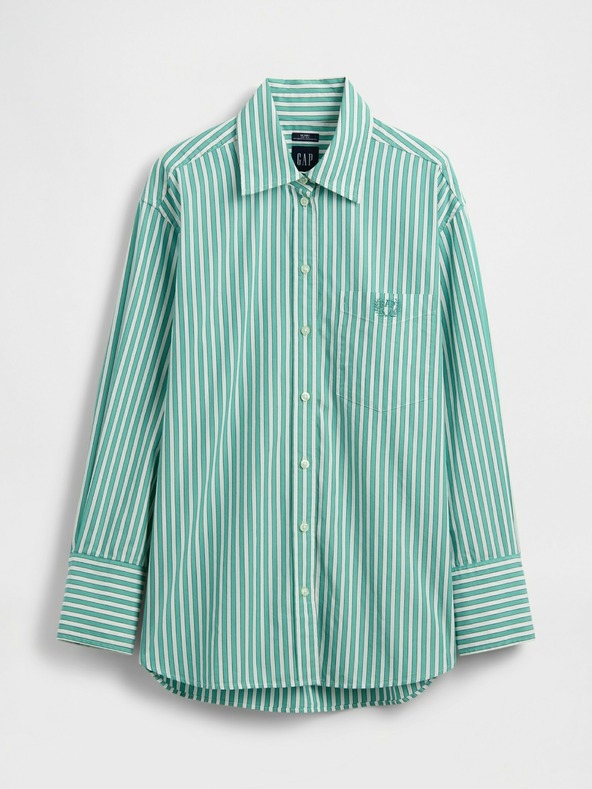 GAP Oversize poplin košulja s logom Big Shirt GAP