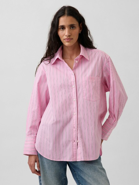 GAP Oversize poplin košulja s logom Big Shirt GAP