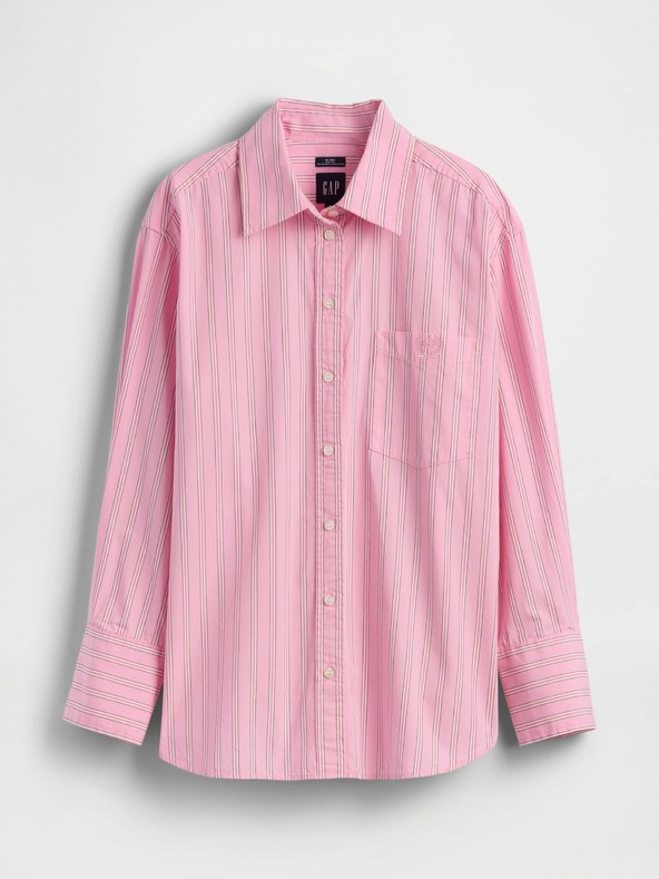 GAP Oversize poplin košulja s logom Big Shirt GAP