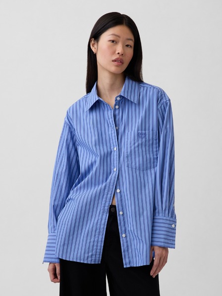 GAP Oversize poplin košulja s logom Big Shirt GAP