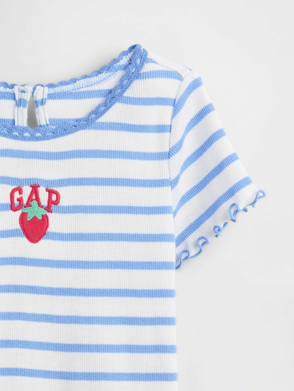 GAP Baby rebrasta majica s logom GAP