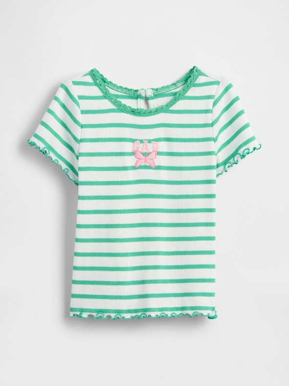 GAP Baby rebrasta majica s logom GAP