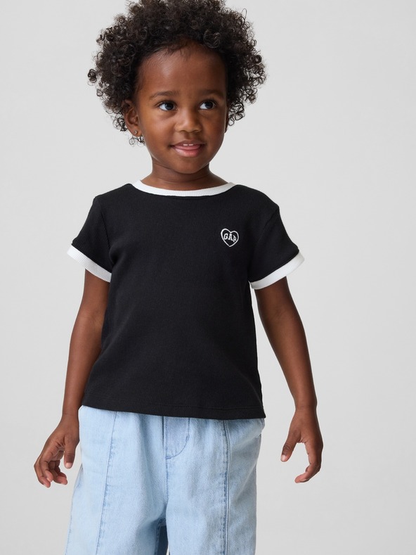 GAP Baby rebrasta majica s logom GAP