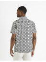Celio Crno-bijela muška košulja s uzorkom Celio Daprinta