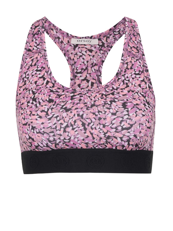 Orsay Svijetlo ljubičasti ženski sportski grudnjak s uzorkom ORSAY