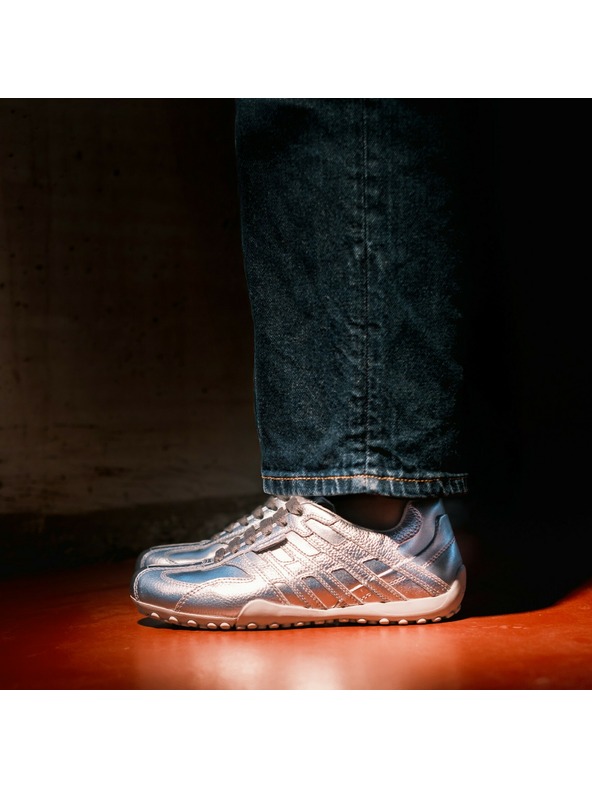 Geox Srebrne ženske tenisice Geox Snake Original