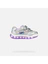 Geox Srebrne djevojčinske svijetleće tenisice Geox Lightyloo
