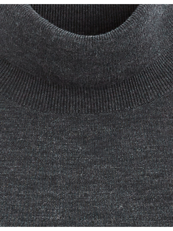 Celio Tamno sivi muški osnovni džemper s dolčevitom Celio Menos