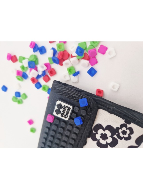 PIXIE CREW PIXIE CREW kreativni crno-bijeli cvjetni novčanik