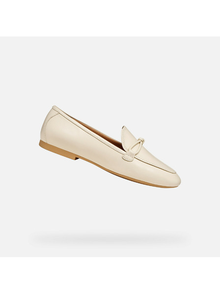 Geox Krem ženske mokasinke Geox New Palmaria