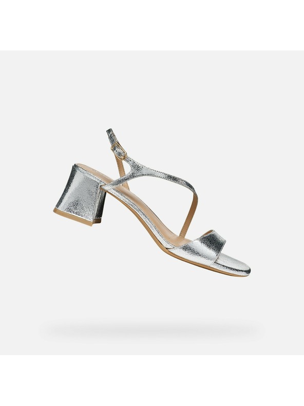 Geox Srebrne ženske sandale Geox New Eraklia 50 T01