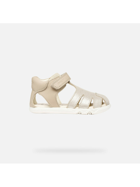 Geox Bež djevojačke barefoot sandale Geox Sandal Steppieup