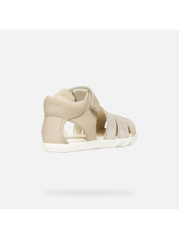 Geox Bež djevojačke barefoot sandale Geox Sandal Steppieup