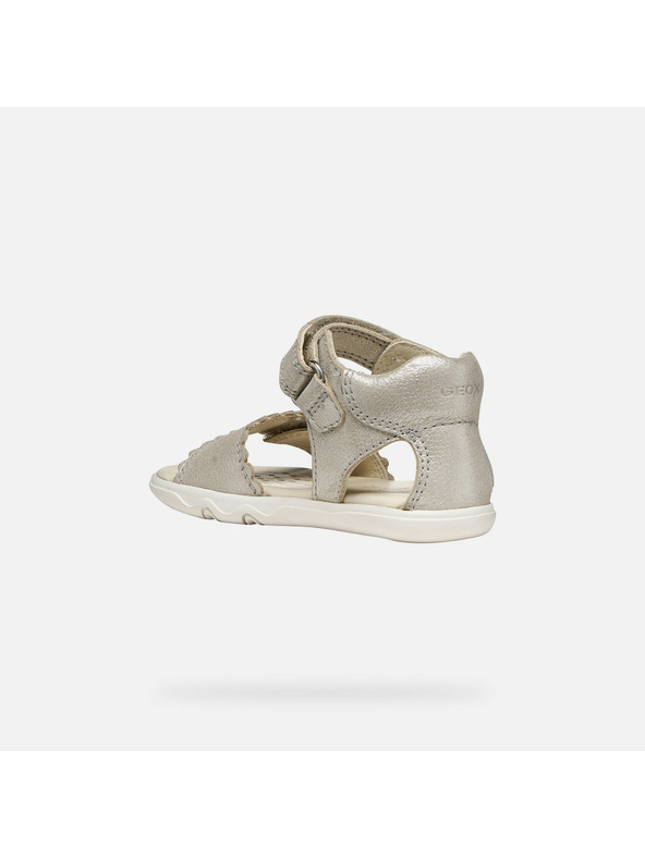 Geox Bež djevojačke barefoot sandale Geox Sandal Steppieup