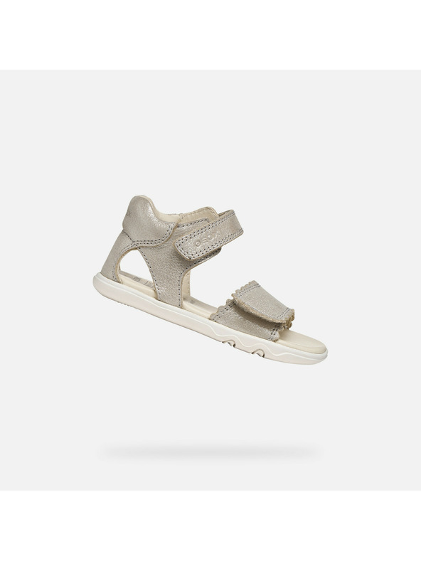 Geox Bež djevojačke barefoot sandale Geox Sandal Steppieup