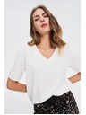 Moodo Bijeli top s V-izrezom Moodo