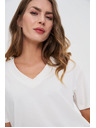 Moodo Bijeli top s V-izrezom Moodo