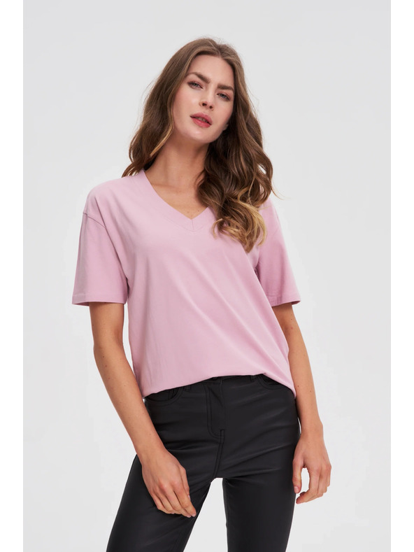 Moodo Rozi top s V-izrezom Moodo