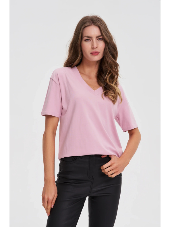 Moodo Rozi top s V-izrezom Moodo