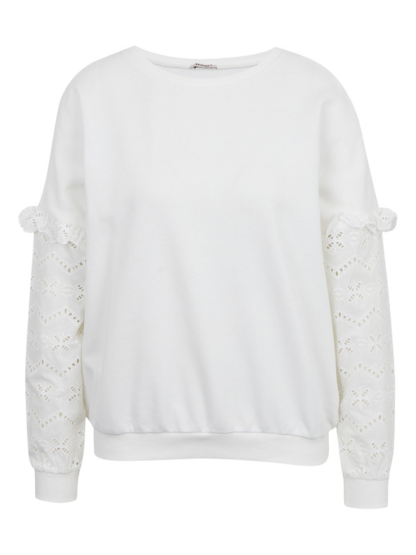Orsay Bijeli ženski pulover s ukrasnim rukavima ORSAY