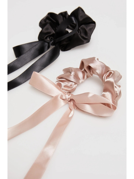 Moodo Set of Two Hair Ties with Ribbon Moodo