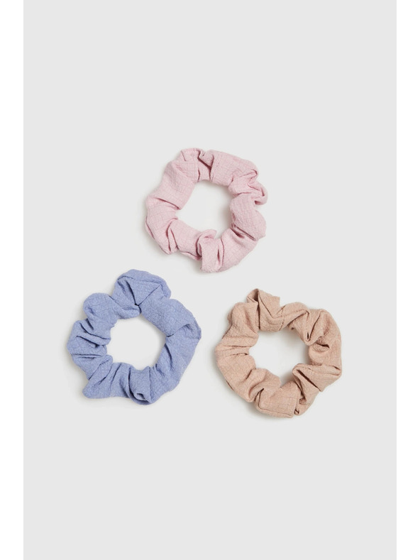 Moodo Set od tri gumica za kosu u pastelnim bojama Moodo