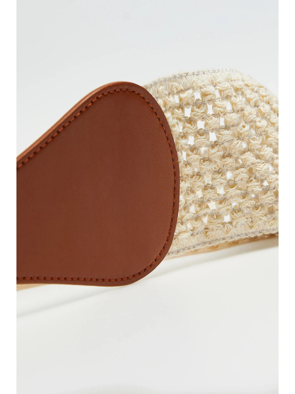 Moodo Bež široki pojas s kopčom Moodo