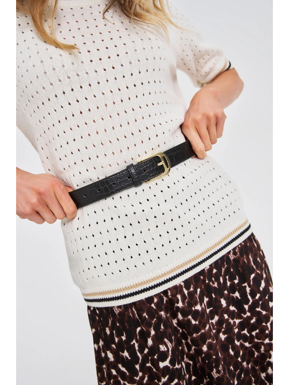 Moodo Pojas s životinjskim uzorkom crni Moodo