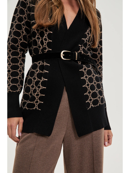 Moodo Glatki crni kaiš Moodo