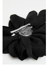 Moodo Broš s tekstilnim cvijetom crni Moodo