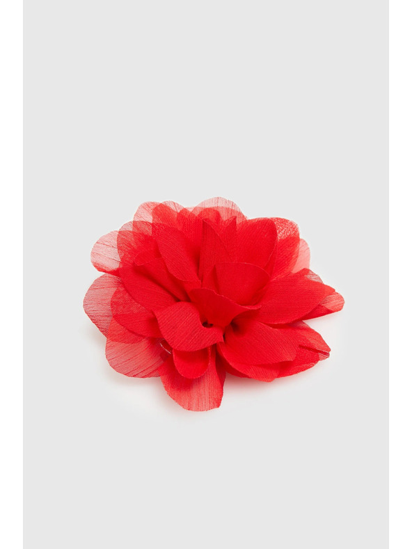 Moodo Broš s tekstilnim cvijetom crveni Moodo