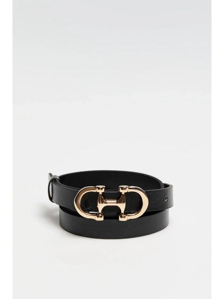 Moodo Kaiš s dekorativnom kopčom crni Moodo