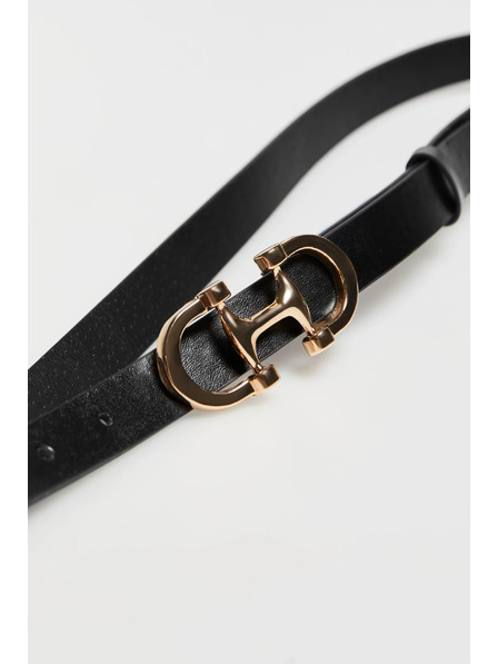 Moodo Kaiš s dekorativnom kopčom crni Moodo