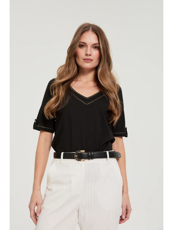 Moodo Kaiš s dekorativnom kopčom crni Moodo