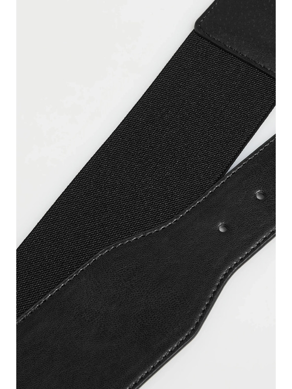 Moodo Crni široki kaiš s dekorativnom kopčom Moodo