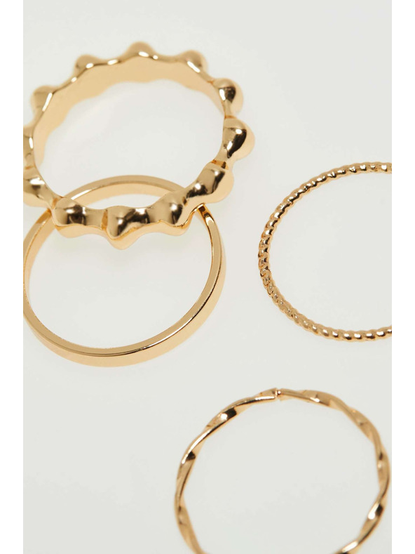 Moodo Set tankih prstena u zlatnoj boji Moodo