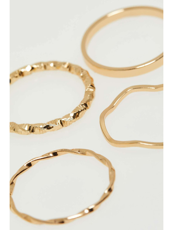 Moodo Set tankih prstena u zlatnoj boji Moodo