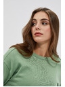 Moodo Bluza s izrezom na leđima maslinasta Moodo