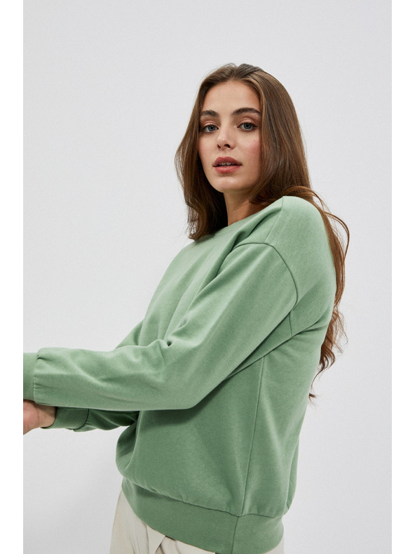 Moodo Bluza s izrezom na leđima maslinasta Moodo
