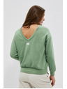 Moodo Bluza s izrezom na leđima maslinasta Moodo