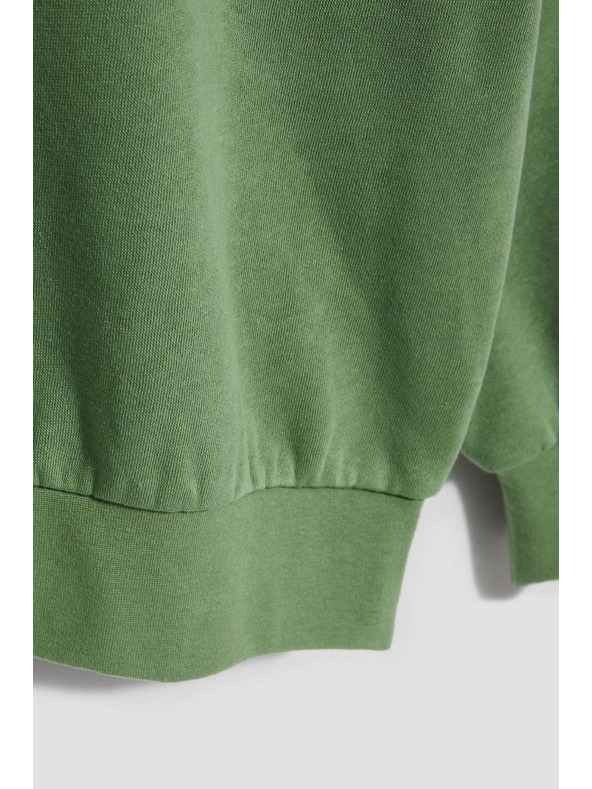 Moodo Bluza s izrezom na leđima maslinasta Moodo