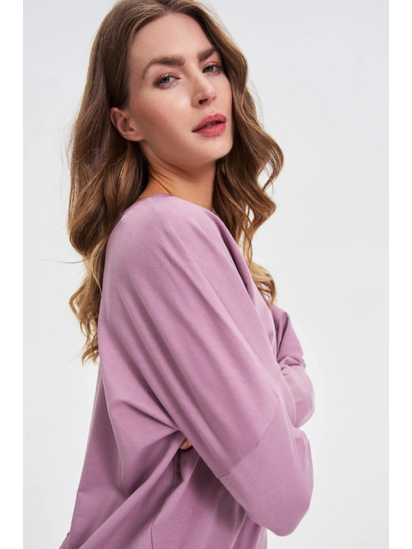 Moodo Bluza od pamuka ružičasta Moodo