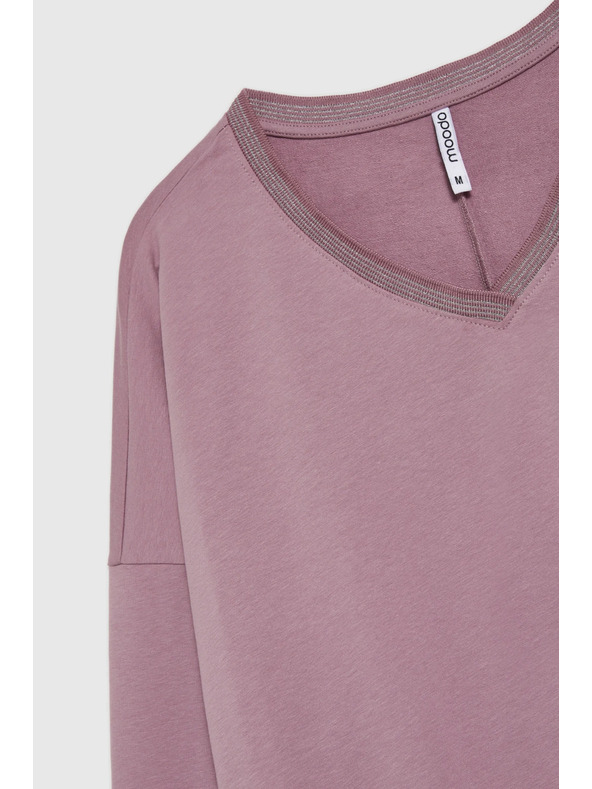 Moodo Bluza od pamuka ružičasta Moodo