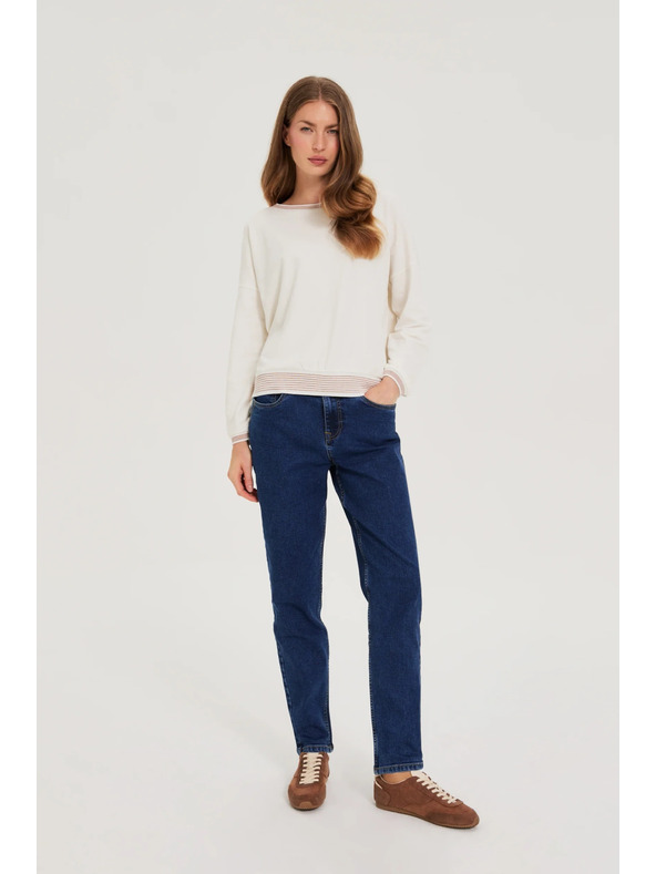 Moodo Pamučna dukserica bež Moodo