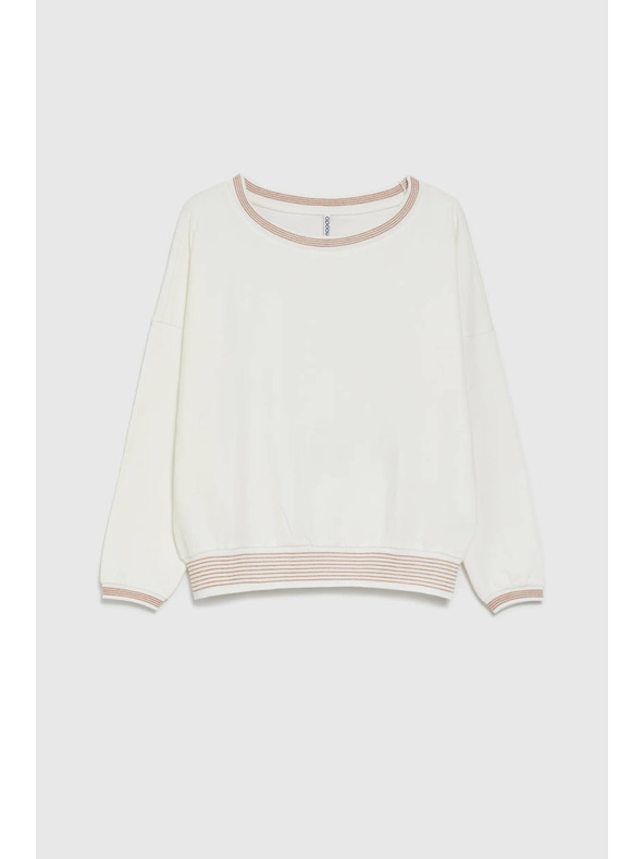 Moodo Pamučna dukserica bež Moodo